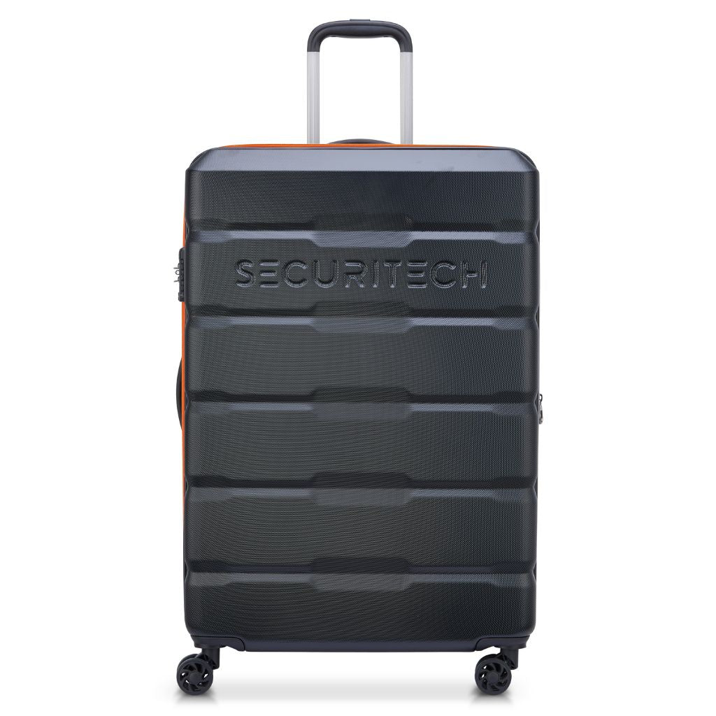 Securitech By Delsey Citadel 75cm Large Exp Hardsided Luggage - Black - Love Luggage