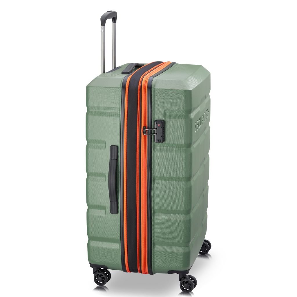 Securitech By Delsey Citadel 75cm Large Exp Hardsided Luggage - Green - Love Luggage
