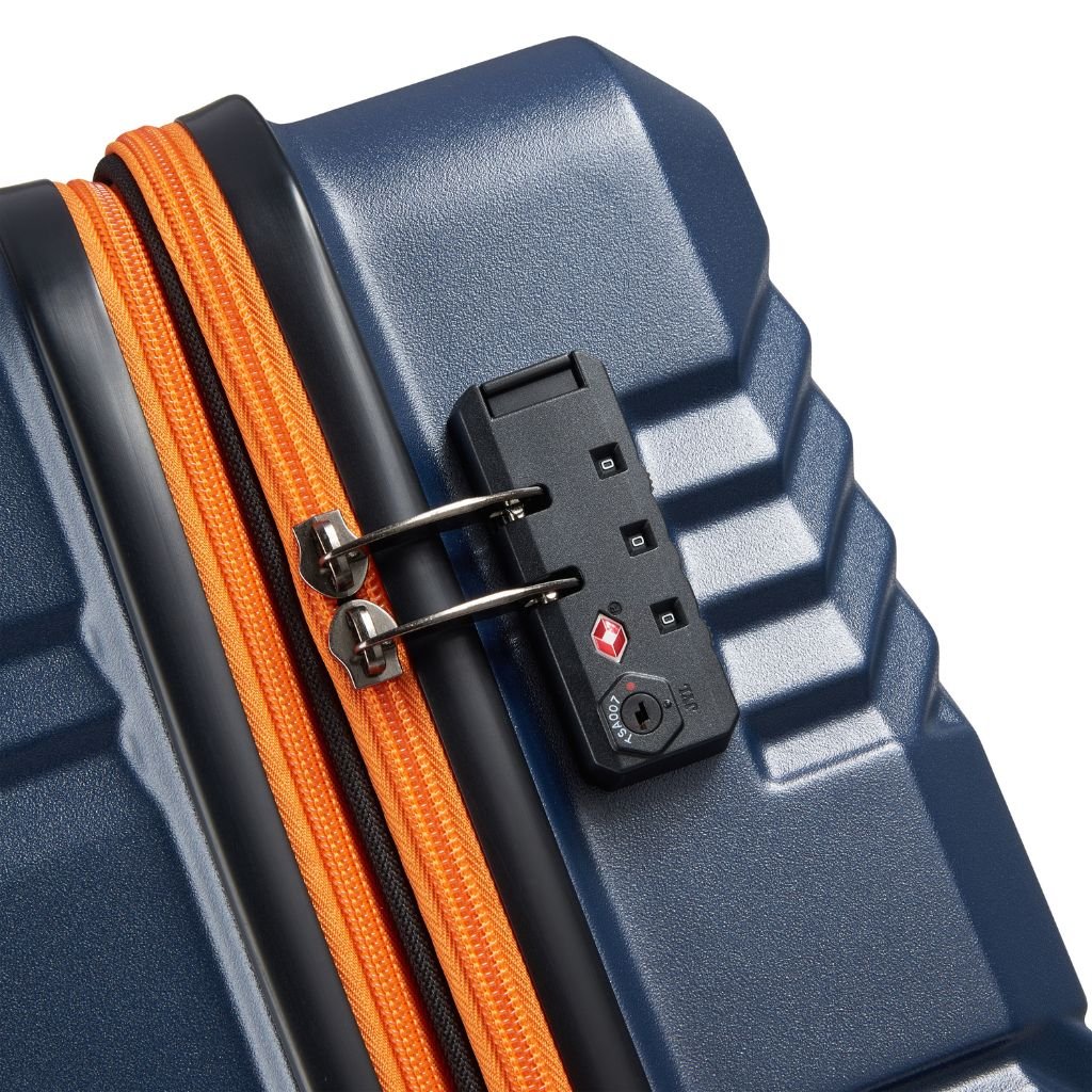 Securitech By Delsey Patrol 55cm Carry On Exp Hardsided Luggage - Blue - Love Luggage