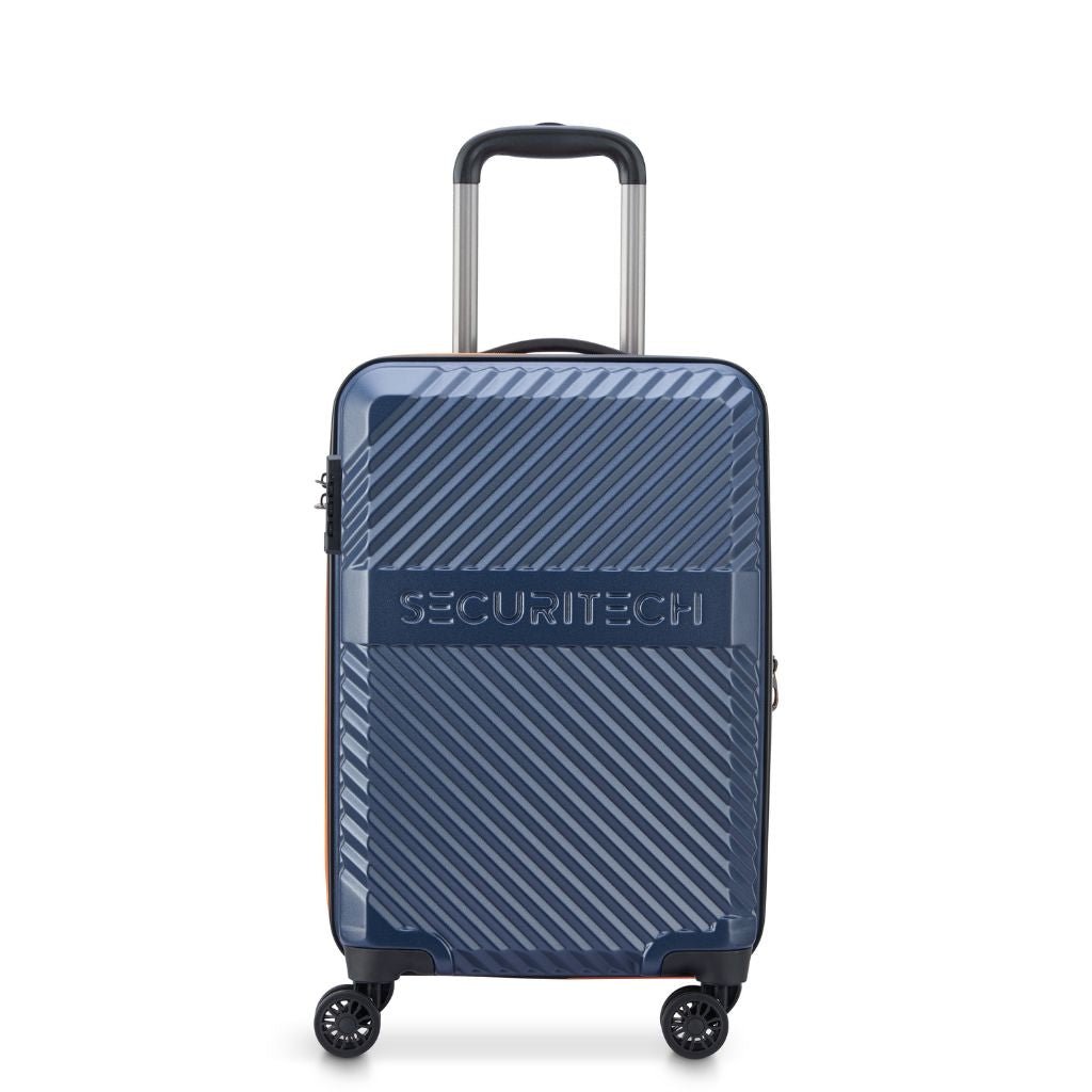 Securitech By Delsey Patrol 55cm Carry On Exp Hardsided Luggage - Blue - Love Luggage