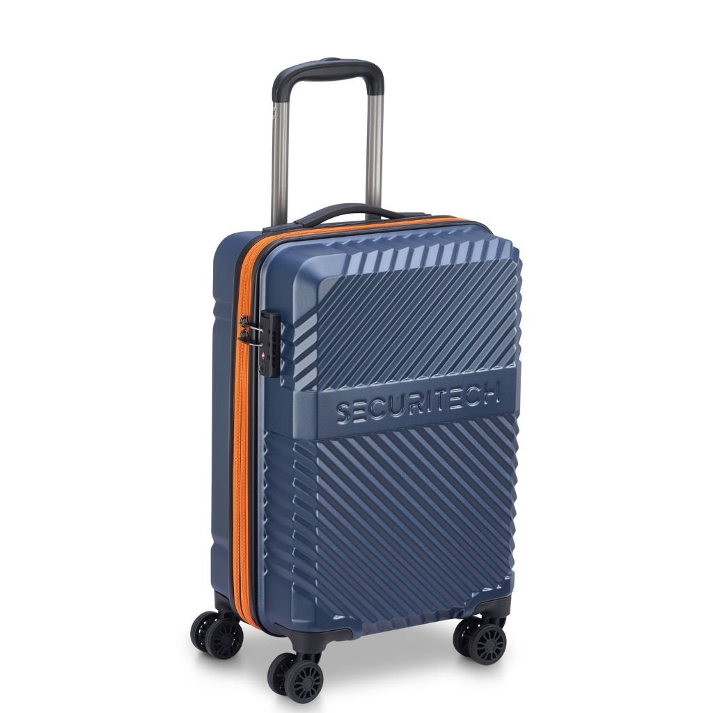 Securitech By Delsey Patrol 55cm Carry On Exp Hardsided Luggage - Blue - Love Luggage