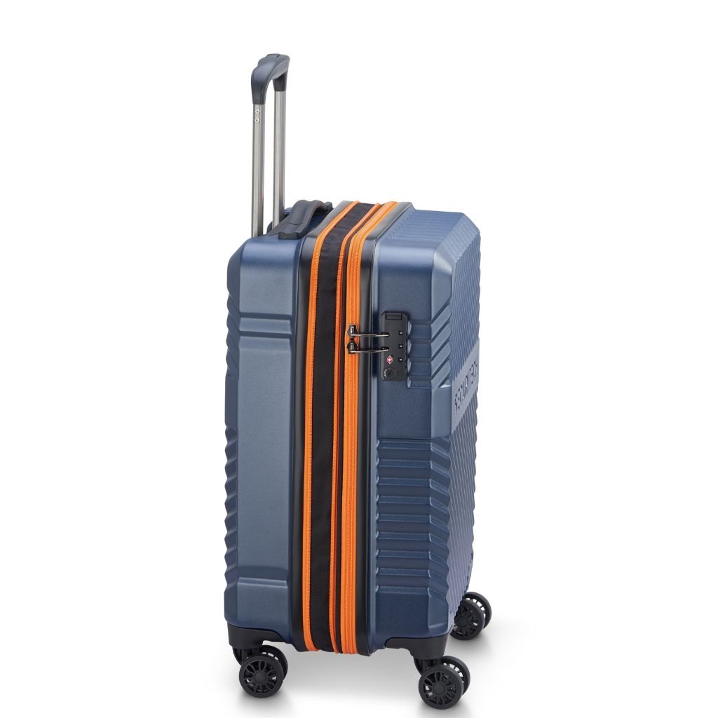 Securitech By Delsey Patrol 55cm Carry On Exp Hardsided Luggage - Blue - Love Luggage