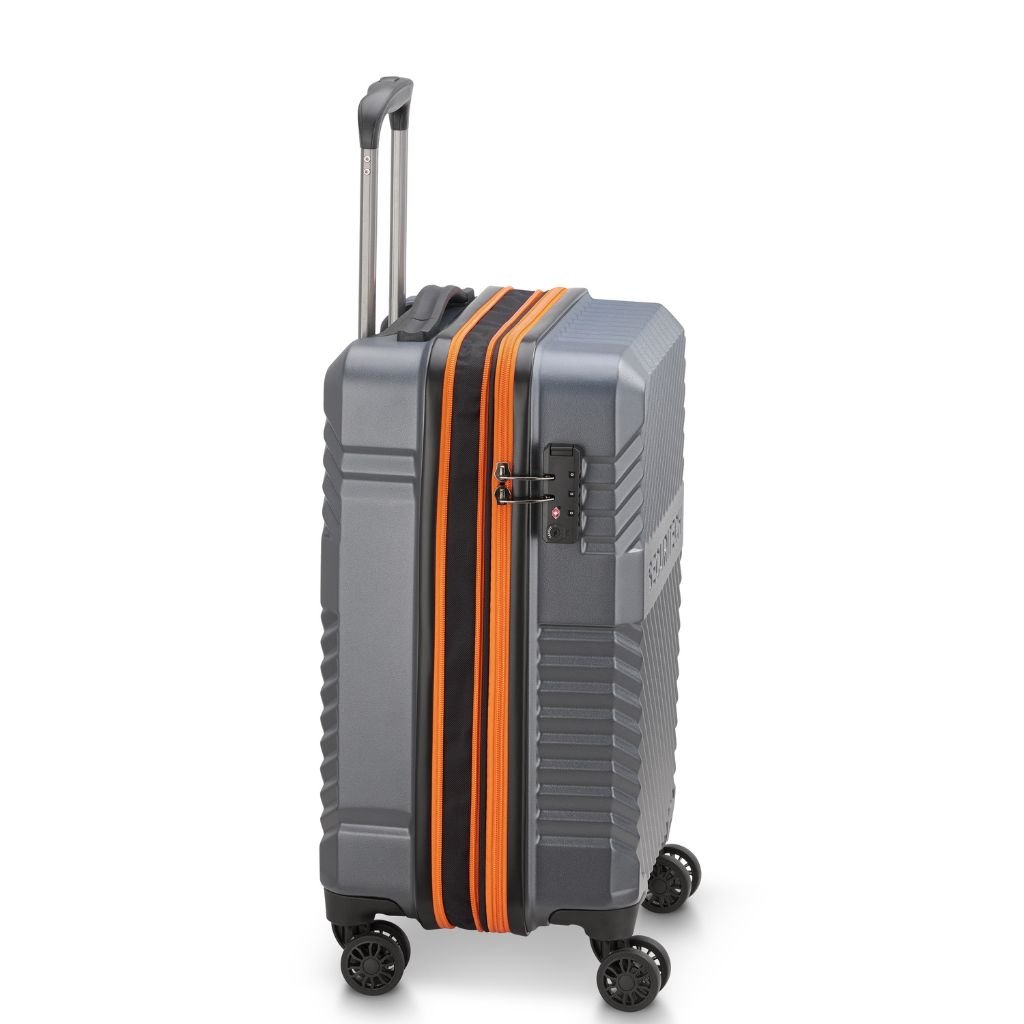 Securitech By Delsey Patrol 55cm Carry On Exp Hardsided Luggage - Grey - Love Luggage