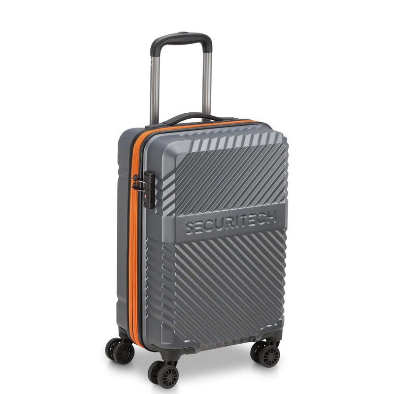 Securitech By Delsey Patrol 55cm Carry On Exp Hardsided Luggage - Grey - Love Luggage