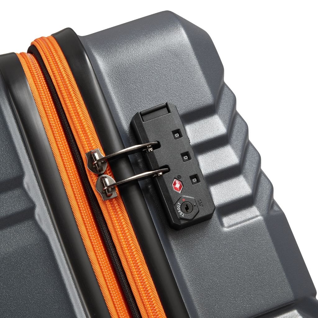 Securitech By Delsey Patrol 55cm Carry On Exp Hardsided Luggage - Grey - Love Luggage