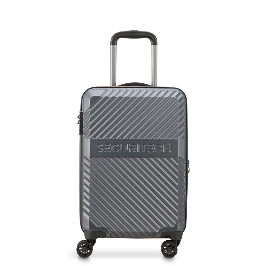 Securitech By Delsey Patrol 55cm Carry On Exp Hardsided Luggage - Grey - Love Luggage