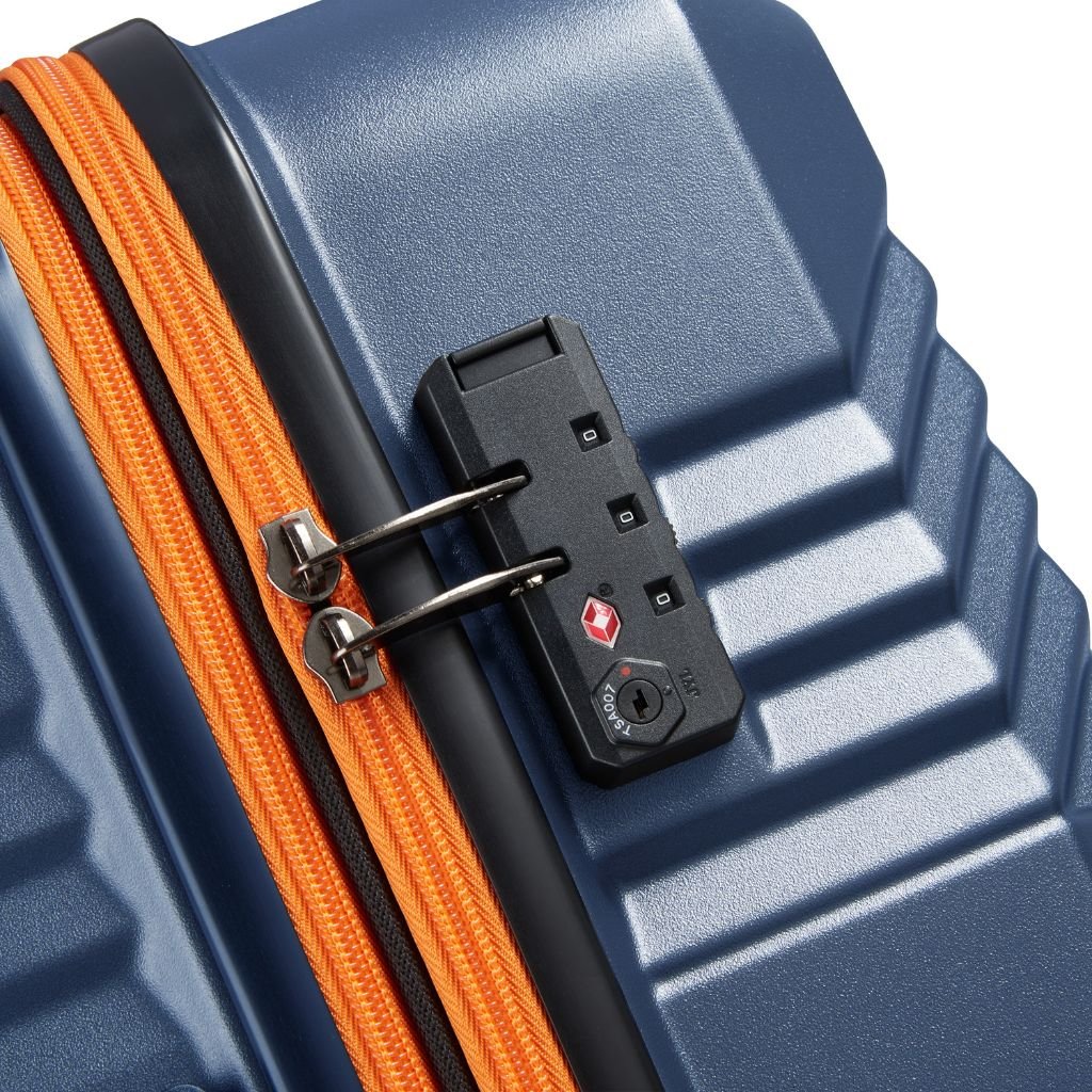 Securitech By Delsey Patrol 65.5cm Medium Exp Hardsided Luggage - Blue - Love Luggage