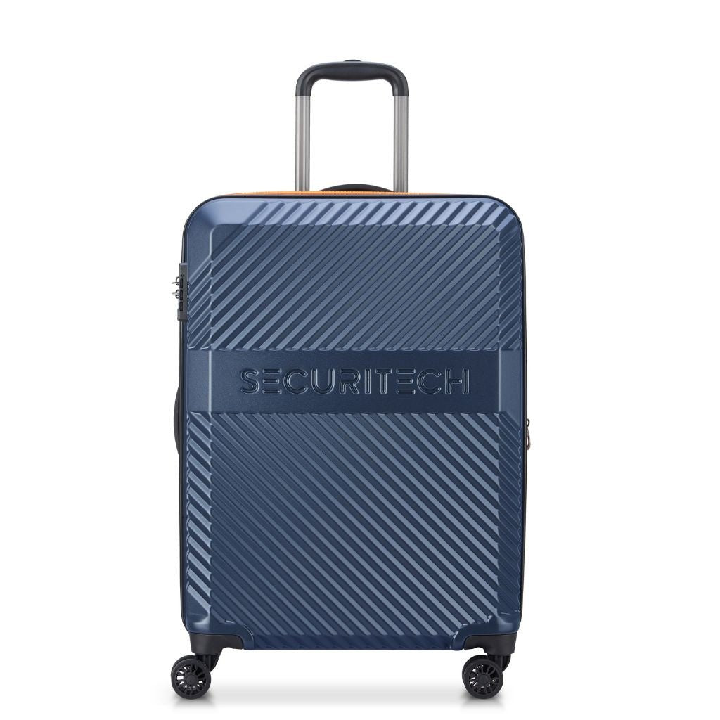 Securitech By Delsey Patrol 65.5cm Medium Exp Hardsided Luggage - Blue - Love Luggage