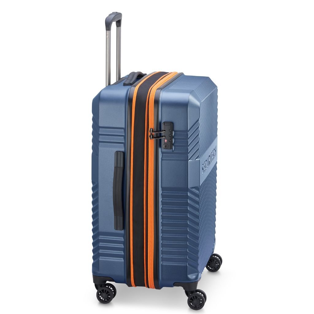 Securitech By Delsey Patrol 65.5cm Medium Exp Hardsided Luggage - Blue - Love Luggage
