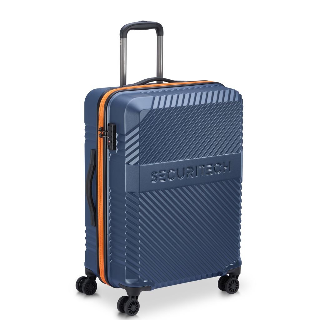 Securitech By Delsey Patrol 65.5cm Medium Exp Hardsided Luggage - Blue - Love Luggage