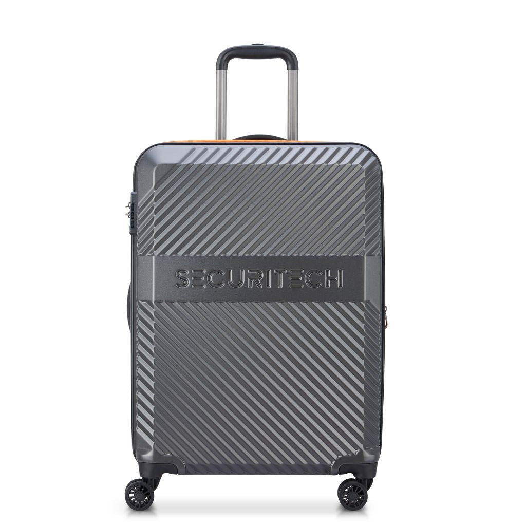 Securitech By Delsey Patrol 65.5cm Medium Exp Hardsided Luggage - Grey - Love Luggage