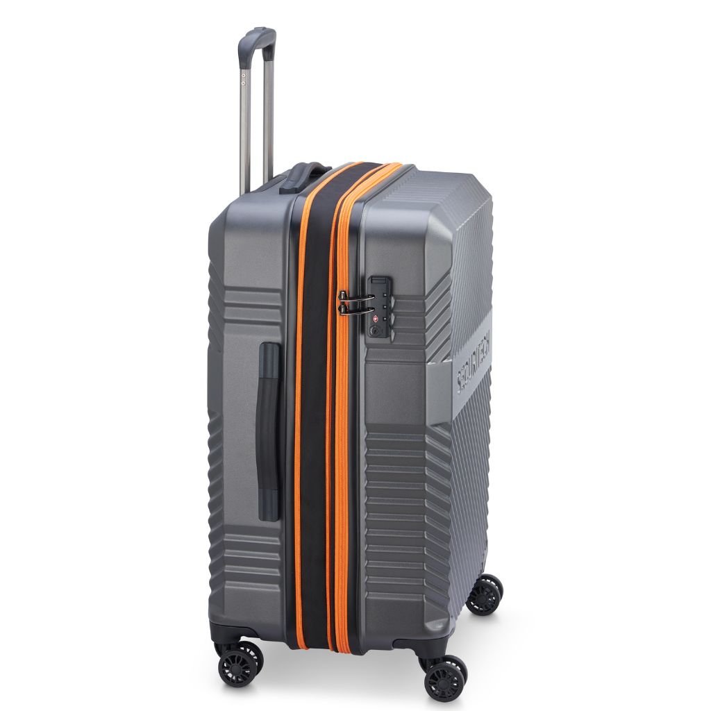 Securitech By Delsey Patrol 65.5cm Medium Exp Hardsided Luggage - Grey - Love Luggage