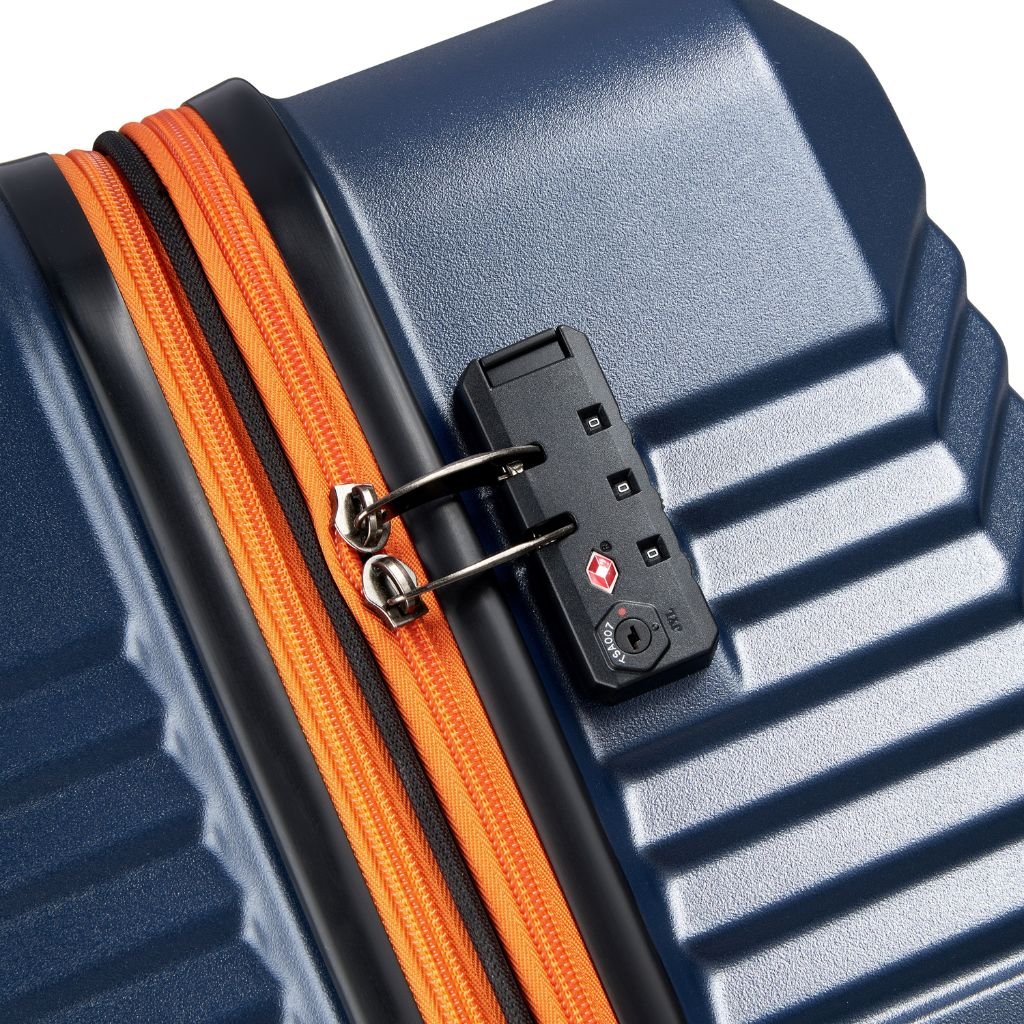 Securitech By Delsey Patrol 75.5cm Large Exp Hardsided Luggage - Blue - Love Luggage