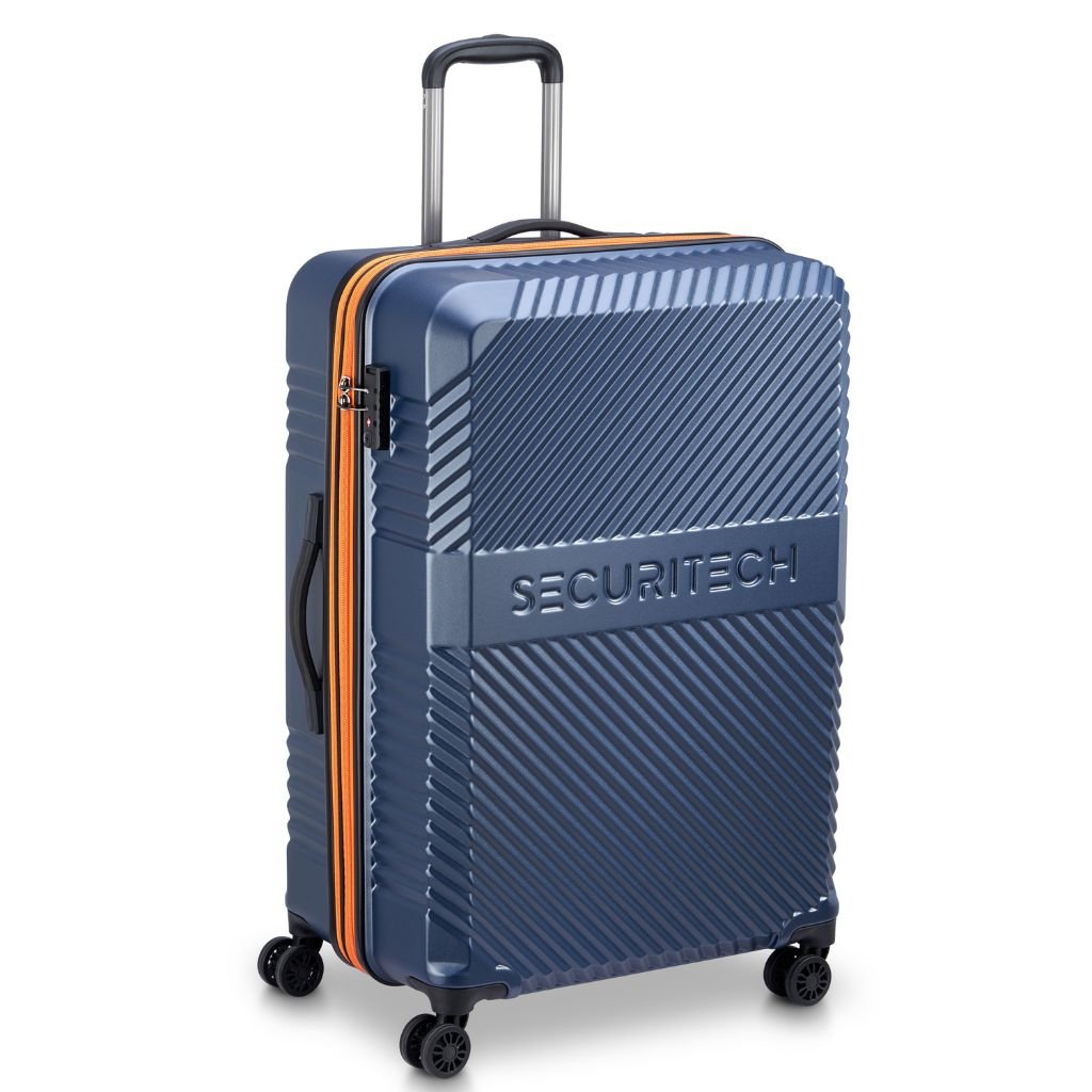 Securitech By Delsey Patrol 75.5cm Large Exp Hardsided Luggage - Blue - Love Luggage