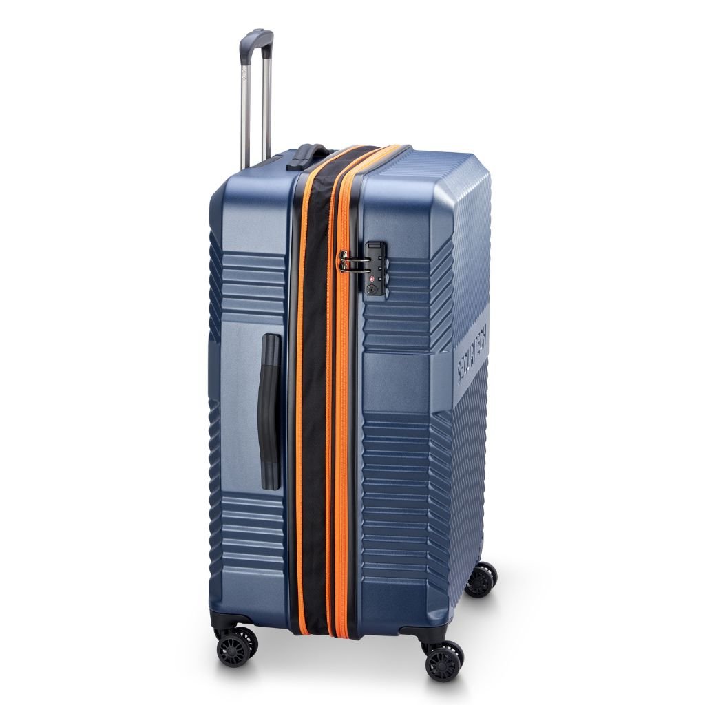 Securitech By Delsey Patrol 75.5cm Large Exp Hardsided Luggage - Blue - Love Luggage