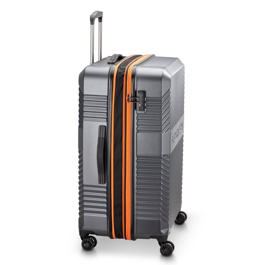 Securitech By Delsey Patrol 75.5cm Large Exp Hardsided Luggage - Grey - Love Luggage