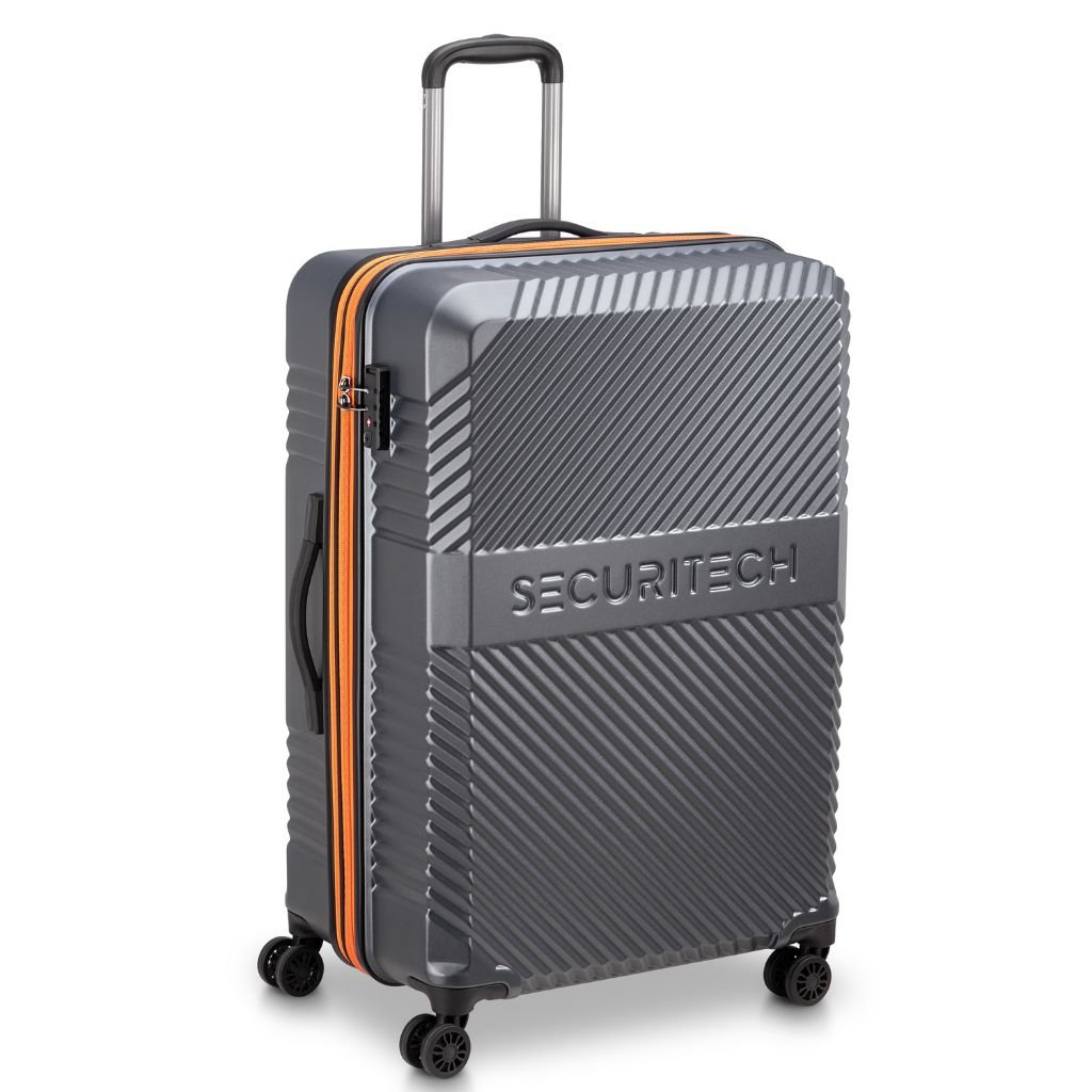 Securitech By Delsey Patrol 75.5cm Large Exp Hardsided Luggage - Grey - Love Luggage
