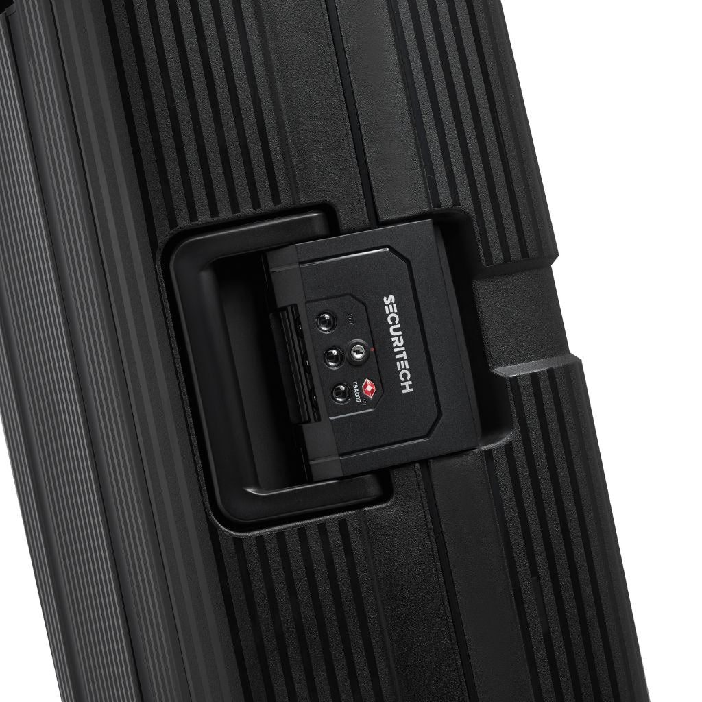 Securitech By Delsey Stone 55cm Carry On Hardsided Luggage Black - Love Luggage