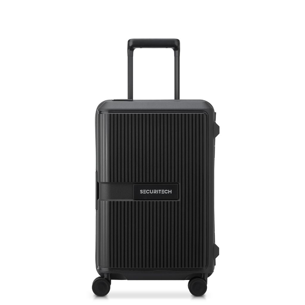 Securitech By Delsey Stone 55cm Carry On Hardsided Luggage Black - Love Luggage