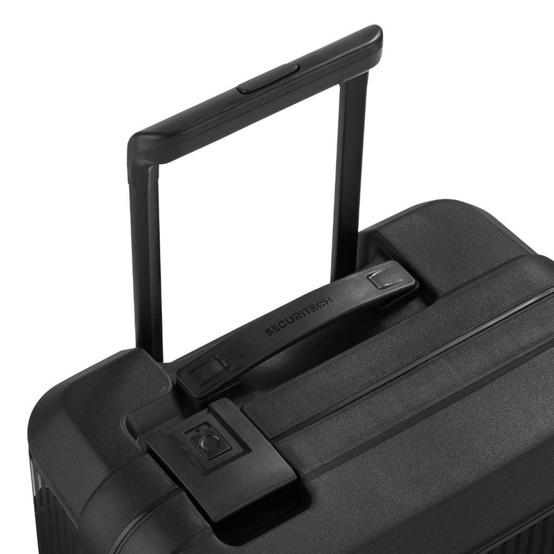 Securitech By Delsey Stone 55cm Carry On Hardsided Luggage Black - Love Luggage