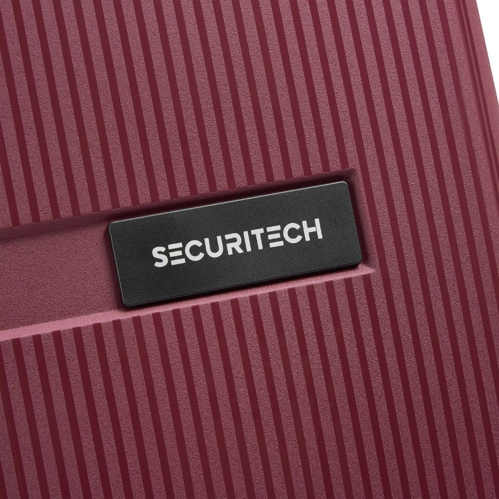 Securitech By Delsey Stone 55cm Carry On Hardsided Luggage Burgundy - Love Luggage
