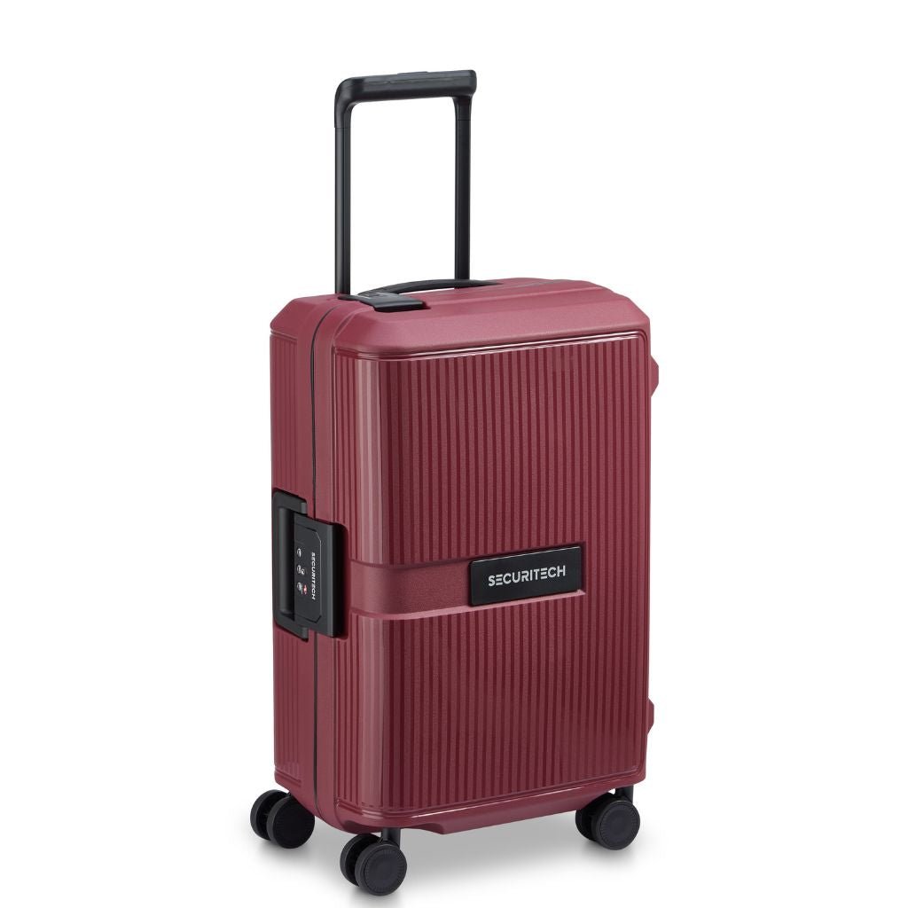 Securitech By Delsey Stone 55cm Carry On Hardsided Luggage Burgundy - Love Luggage