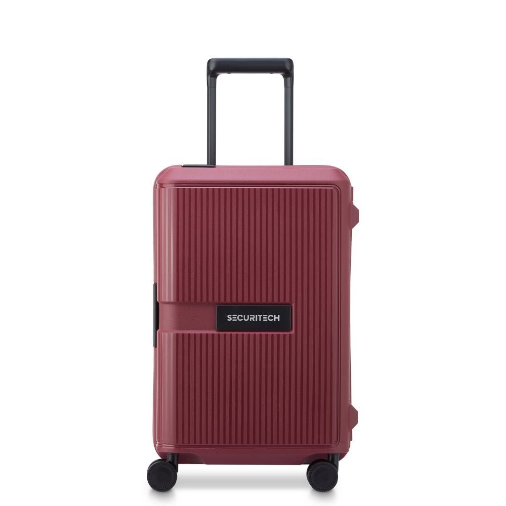 Securitech By Delsey Stone 55cm Carry On Hardsided Luggage Burgundy - Love Luggage