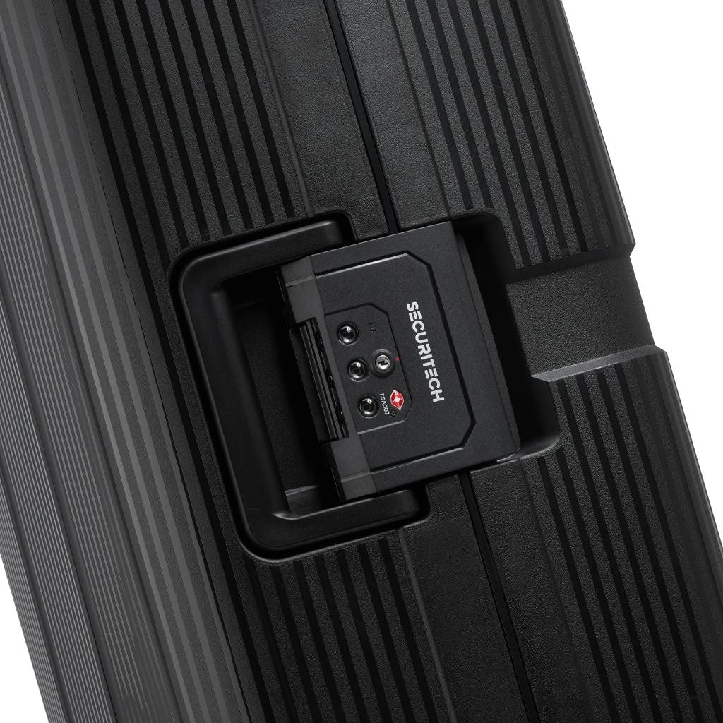 Securitech By Delsey Stone 66cm Medium Hardsided Luggage Black - Love Luggage