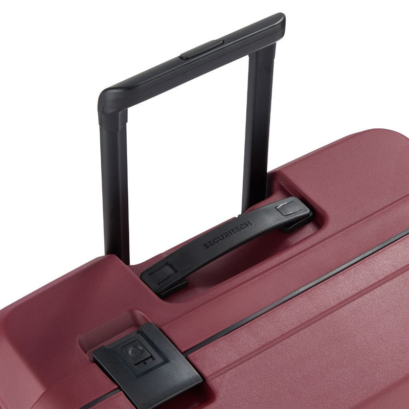 Securitech By Delsey Stone 66cm Medium Hardsided Luggage Burgundy - Love Luggage