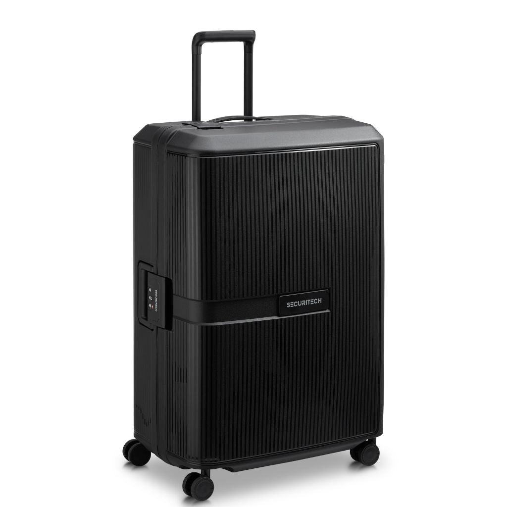 Securitech By Delsey Stone 76cm Large Hardsided Luggage Black - Love Luggage