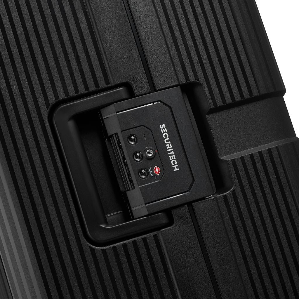 Securitech By Delsey Stone 76cm Large Hardsided Luggage Black - Love Luggage