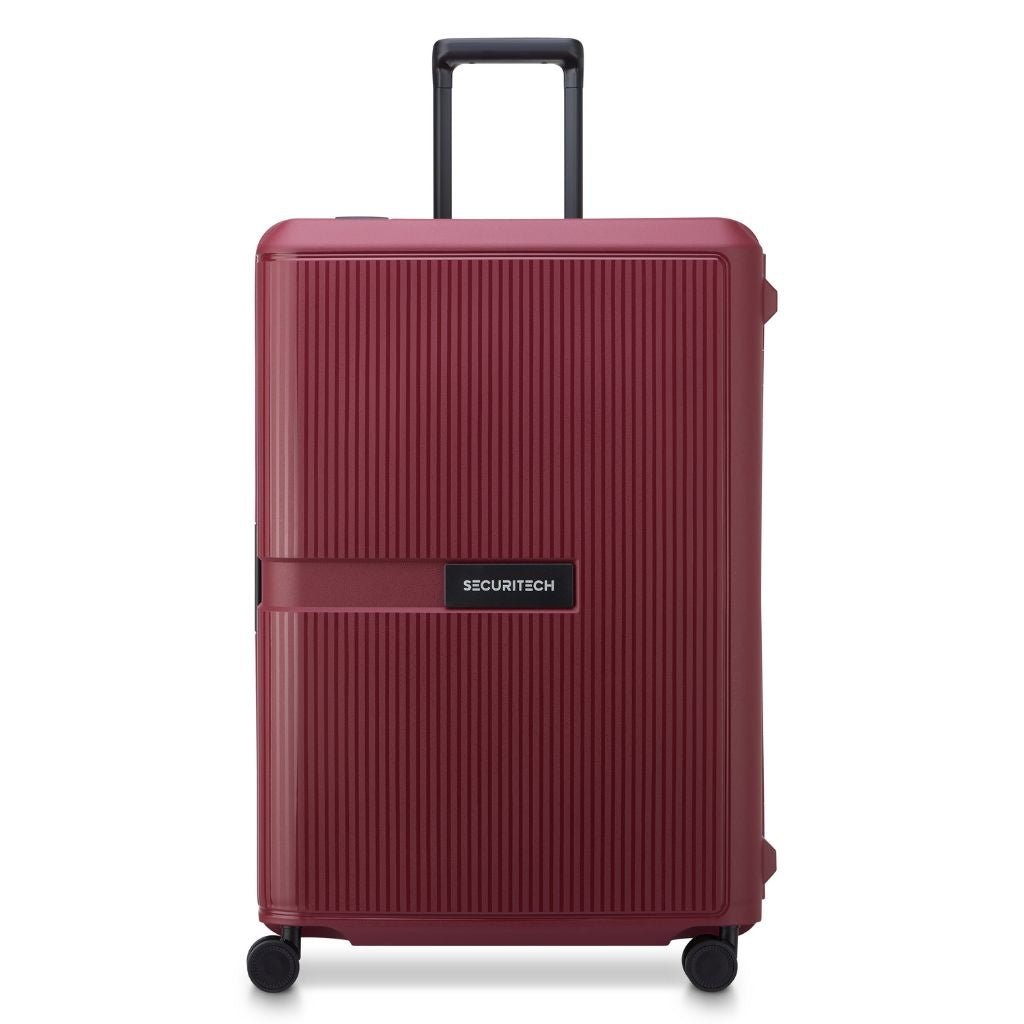 Securitech By Delsey Stone 76cm Large Hardsided Luggage Burgundy - Love Luggage