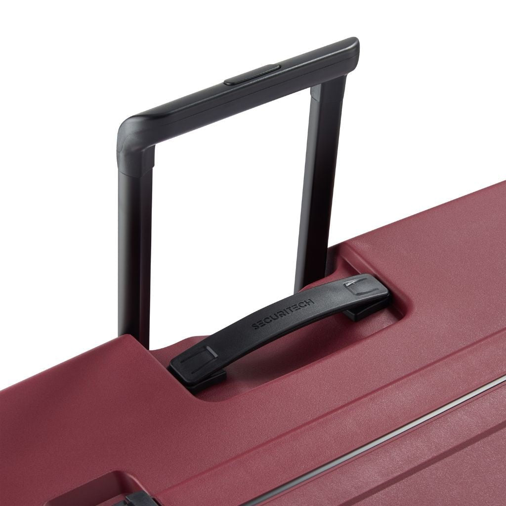 Securitech By Delsey Stone 76cm Large Hardsided Luggage Burgundy - Love Luggage