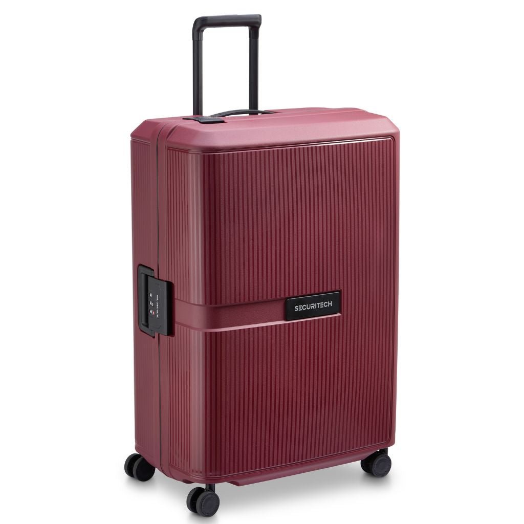 Securitech By Delsey Stone 76cm Large Hardsided Luggage Burgundy - Love Luggage