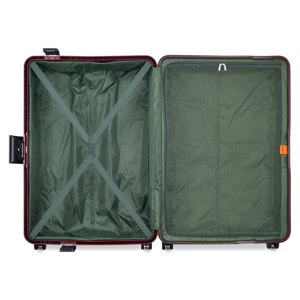 Securitech By Delsey Stone 76cm Large Hardsided Luggage Burgundy - Love Luggage