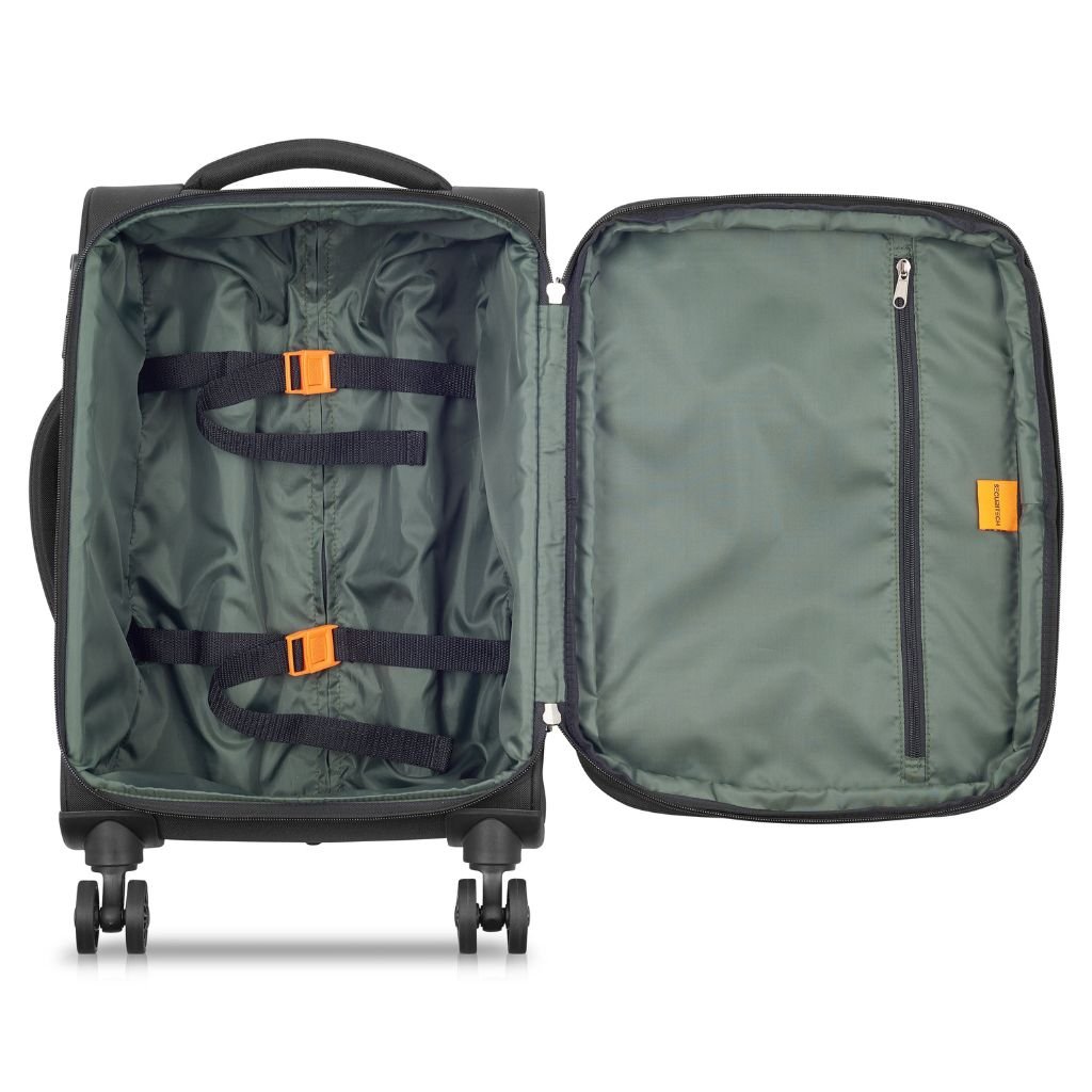 Securitech By Delsey Vanguard 55cm Cabin Exp Softsided Luggage - Black - Love Luggage