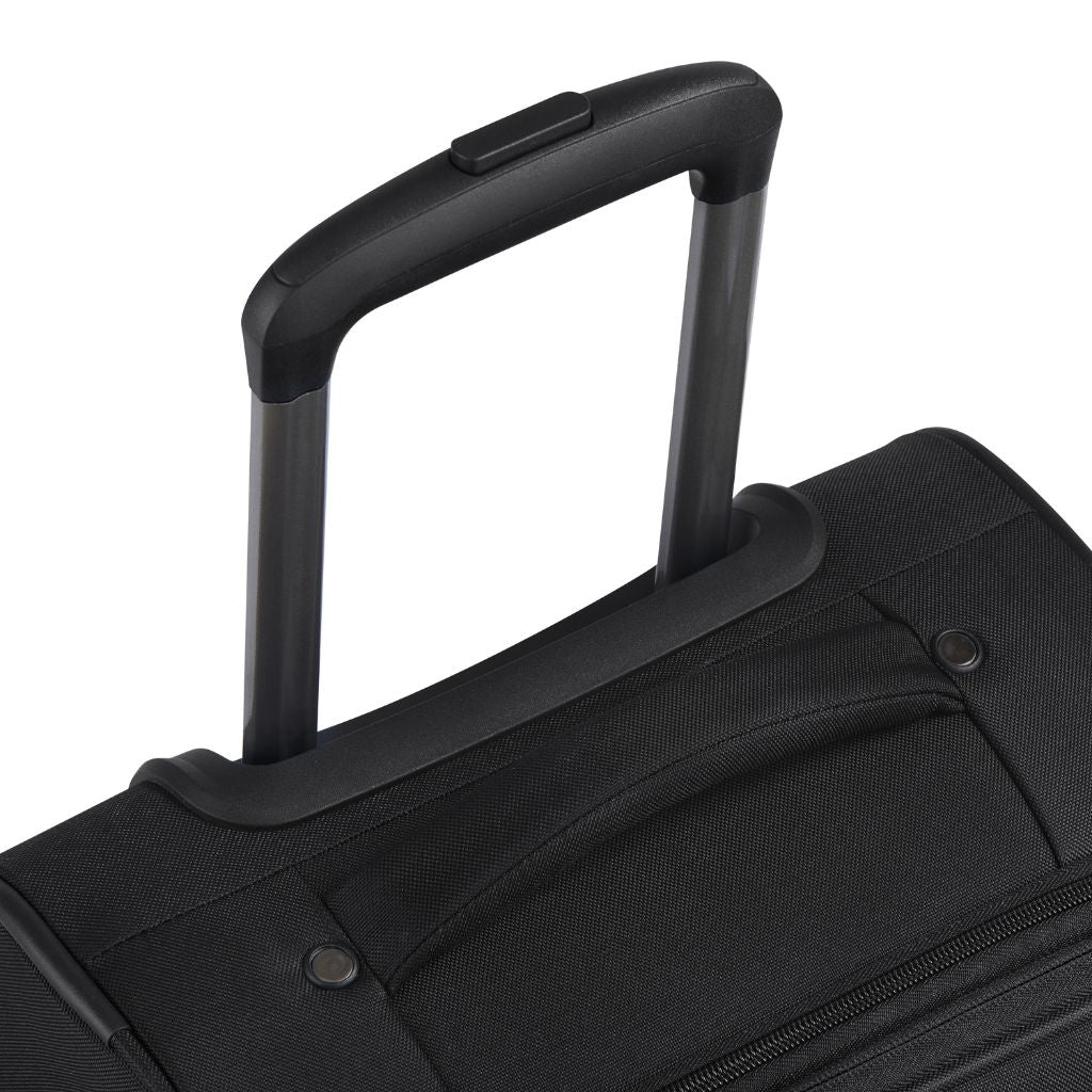 Securitech By Delsey Vanguard 55cm Cabin Exp Softsided Luggage - Black - Love Luggage