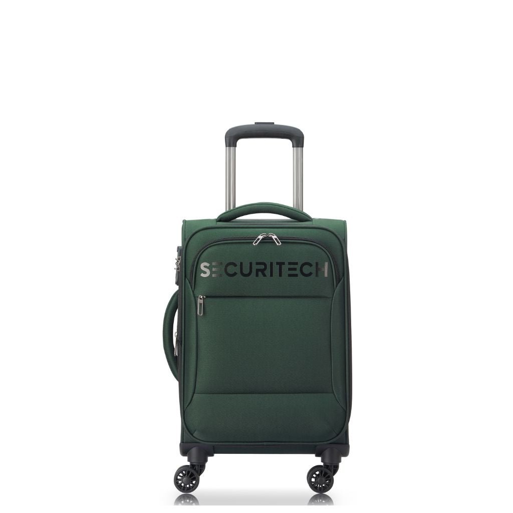 Securitech By Delsey Vanguard 55cm Cabin Exp Softsided Luggage - Green - Love Luggage