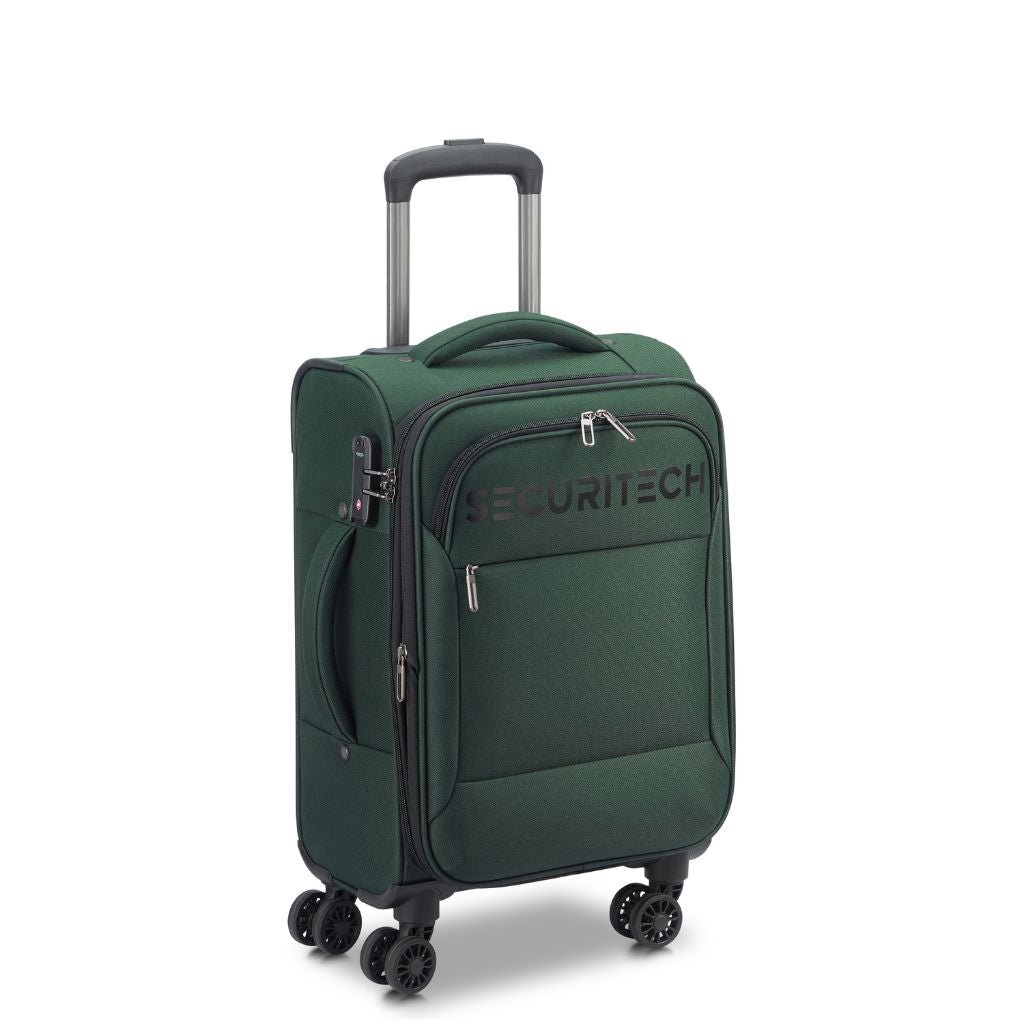 Securitech By Delsey Vanguard 55cm Cabin Exp Softsided Luggage - Green - Love Luggage
