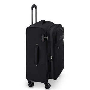 Securitech By Delsey Vanguard 66cm Medium Exp Softsided Luggage - Black - Love Luggage