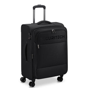 Securitech By Delsey Vanguard 66cm Medium Exp Softsided Luggage - Black - Love Luggage