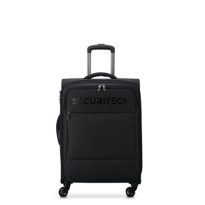 Securitech By Delsey Vanguard 66cm Medium Exp Softsided Luggage - Black - Love Luggage