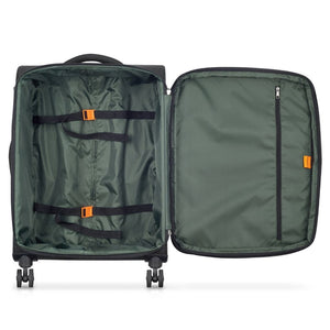 Securitech By Delsey Vanguard 66cm Medium Exp Softsided Luggage - Black - Love Luggage