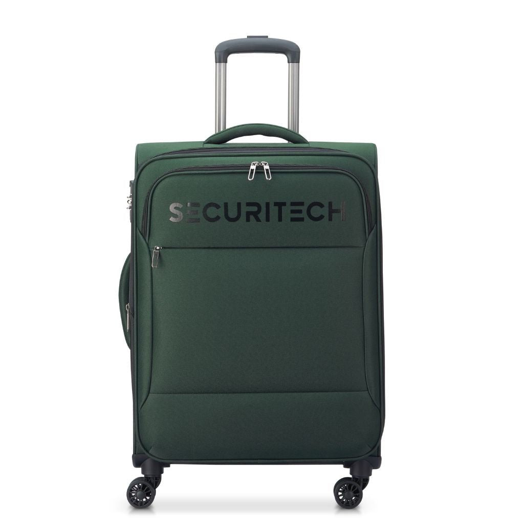 Securitech By Delsey Vanguard 66cm Medium Exp Softsided Luggage - Green - Love Luggage