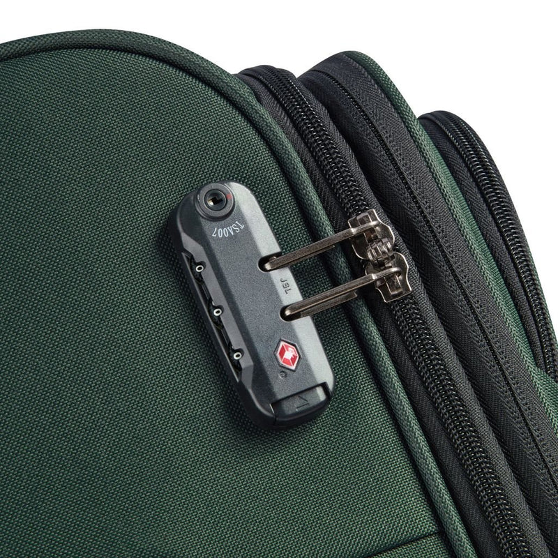 Securitech By Delsey Vanguard 66cm Medium Exp Softsided Luggage - Green - Love Luggage
