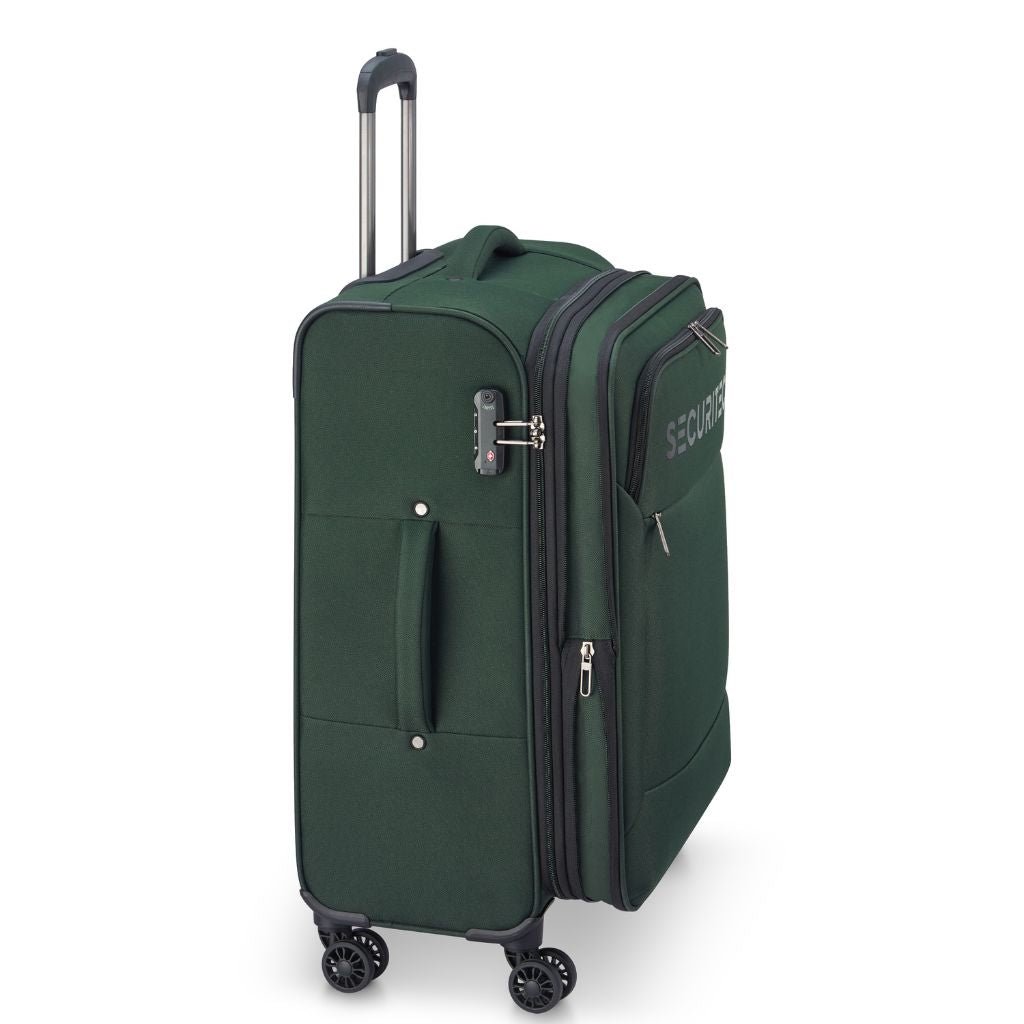 Securitech By Delsey Vanguard 66cm Medium Exp Softsided Luggage - Green - Love Luggage