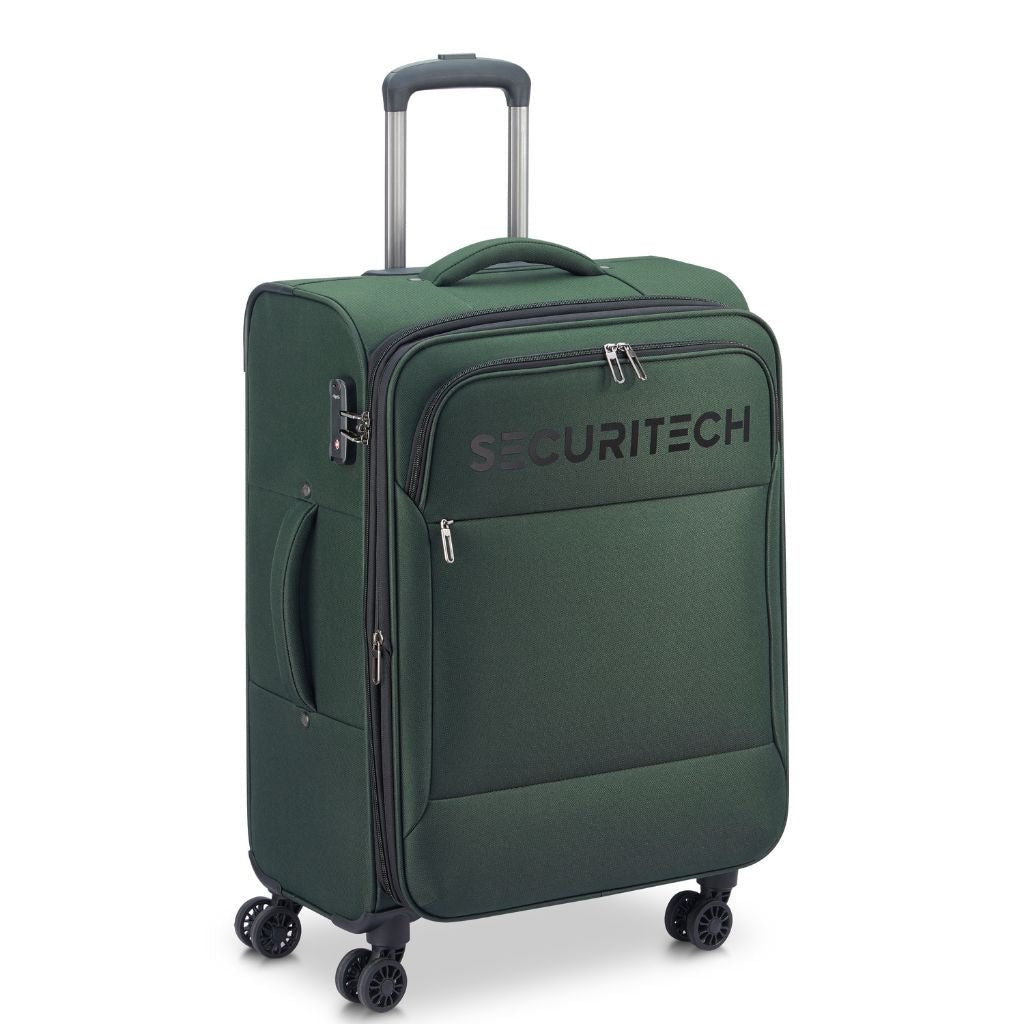 Securitech By Delsey Vanguard 66cm Medium Exp Softsided Luggage - Green - Love Luggage