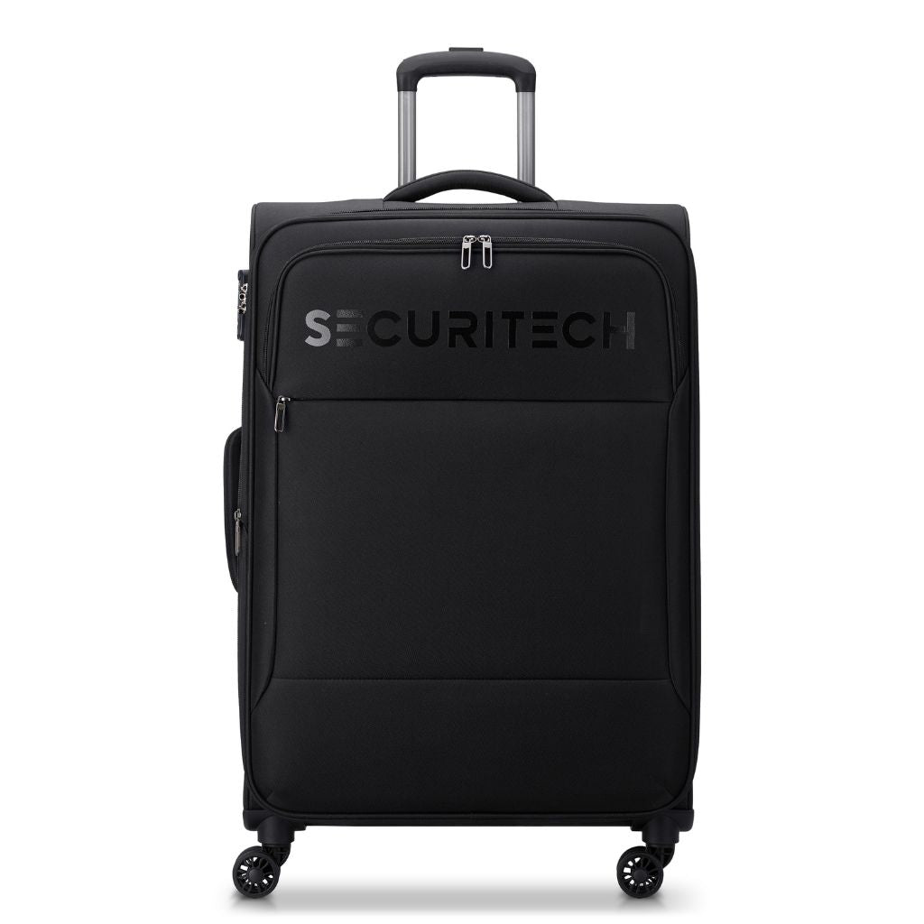 Securitech By Delsey Vanguard 76cm Large Exp Softsided Luggage - Black - Love Luggage