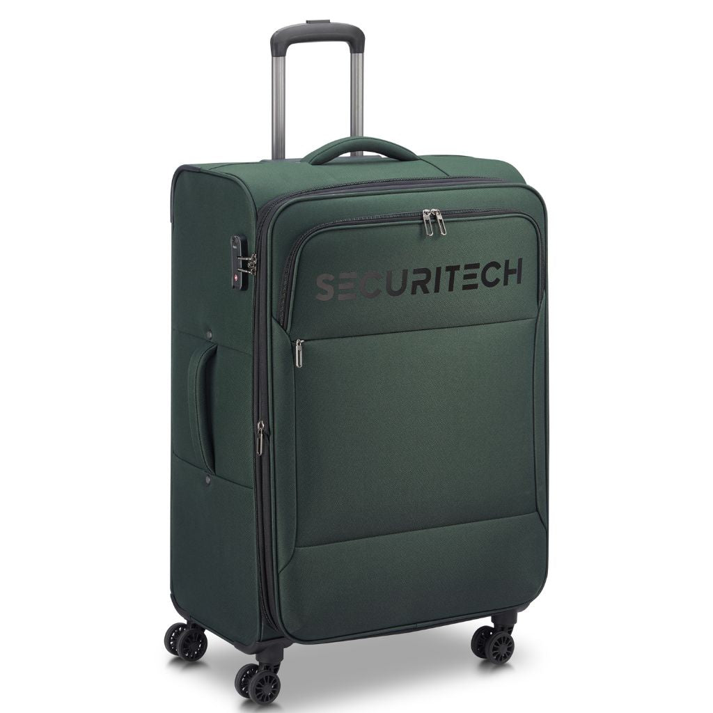 Securitech By Delsey Vanguard 76cm Large Exp Softsided Luggage - Green - Love Luggage