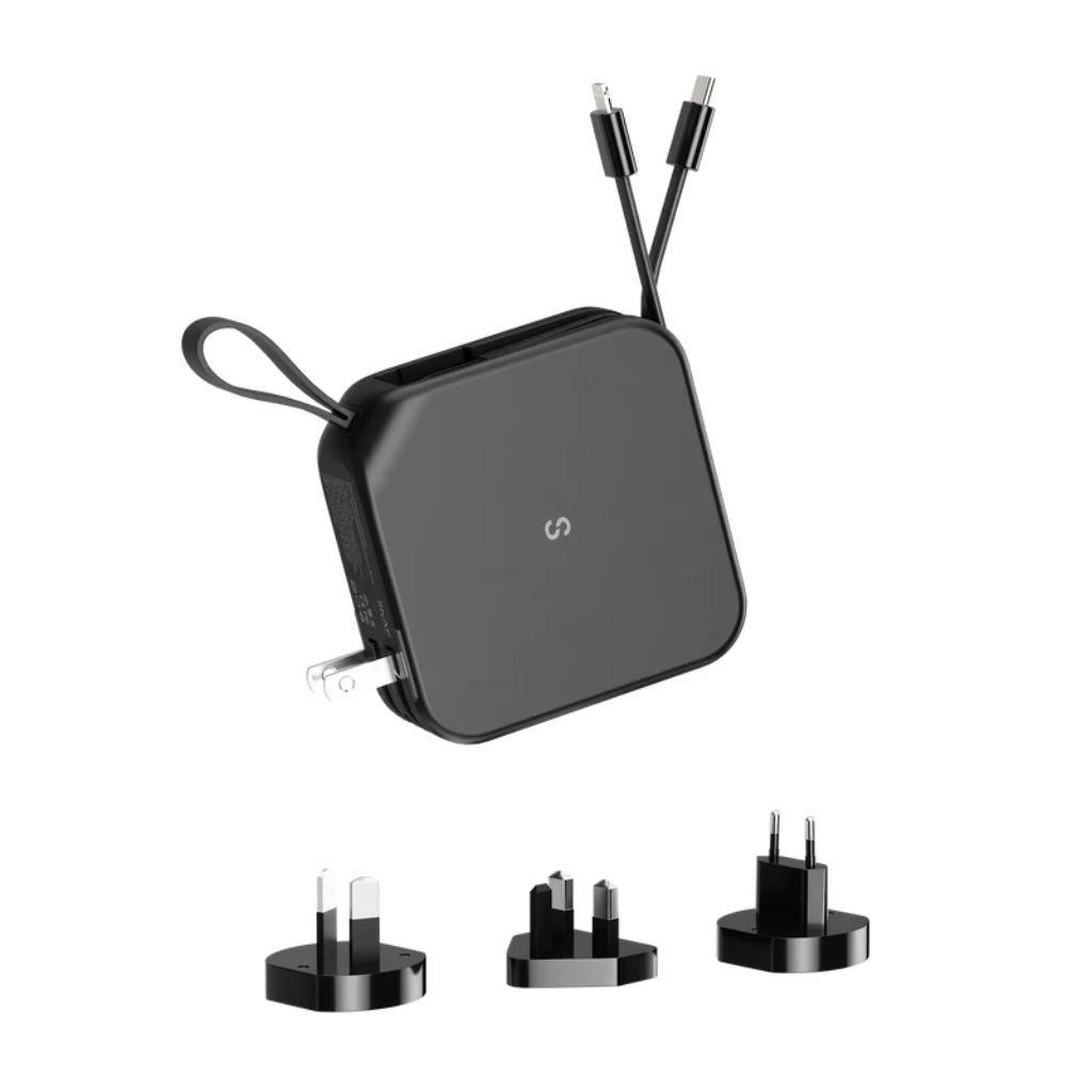 SnapWireless 5 in 1 PowerPack Universal Travel Charger MagSafe Black - Love Luggage